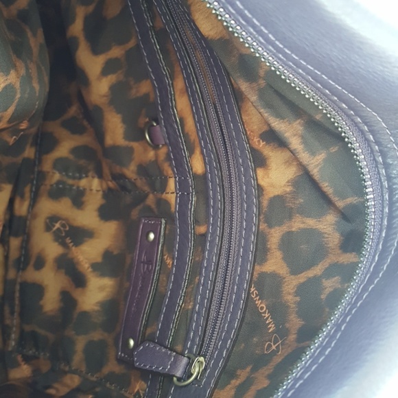 Makowsky Plush Purple Handbag - Picture 3 of 8